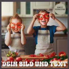 Geschenk mit Namen personalisiert by Shirtracer - Apron - Adult - Your Picture or Photo and Text Cooking Gift, 02 Anthracite