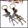 White Fang AZ293 Keyring, Keychain, Leather, Robot, Screw, Retro, Charm,