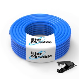 EterMutable 3/8 Inch OD Blue Polyurethane PU Pneumatic Air Hose Tubing 65.6 Feet/20Meter Air Brake Line Tubing Compressed Accessories