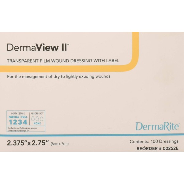 Dermarite Industries Derma View Ii Frame Style, 2x3/2.375x2.75, 100 Count