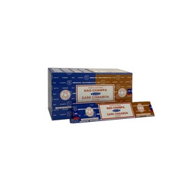 12 Pack of Combo Satya Incense - Nag Champa Dark Cinnamon