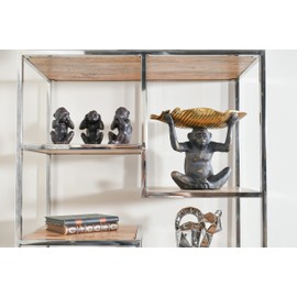 See Hear Speak No Evil Monkeys Three Wise Ape Figurine Statue Set of 3 6.5"