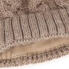 Neverless Ladies Knitted Fur Pom Pom Faux Fur Winter Hat