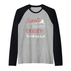 Cristy Xmas Cute Christmas Name Raglan Baseball Tee