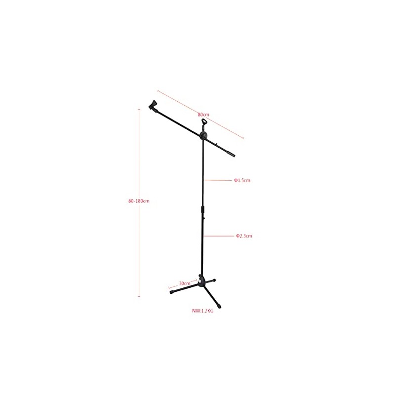 Stand´s 2 para micrófono Hebikuo M200, doble, con boom y