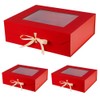 PLINJOY 3 Pcs Extra Large Red Gift Box for Presents