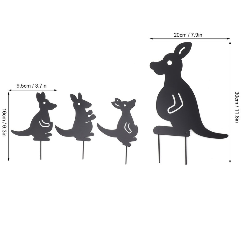 4pcs Iron Art Animal Decoration Ingenious Multi Purpose Kangaroo Plugin