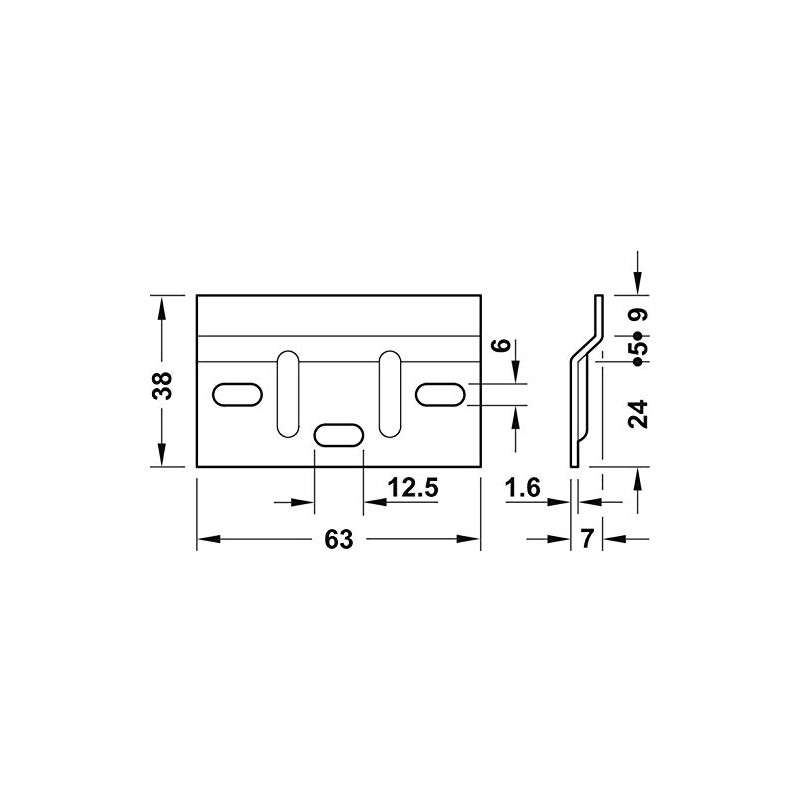 KITCHEN WALL UNIT BRACKET /PLATES (2PAIRS)