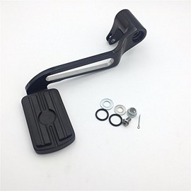 SMT-Black Billet Hollow-Out Rear Brake Lever Brake Pedal Foot Lever with Skull Food Peg Compatible With 2014-later Touring Trike Road King Street Glide CVO Tri Glide FLHR [B01JA20J9U]