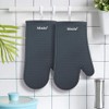 Alselo Silicone Oven Mitts Set, Heat Resistant 550 Degree,7.5"x12"