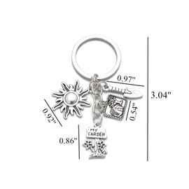 PHAETON 20PCS Gardener Gift Idea Plant Lover Gift Shovel Keychain Gardening Jewelry Gift For Florist Plant Lover