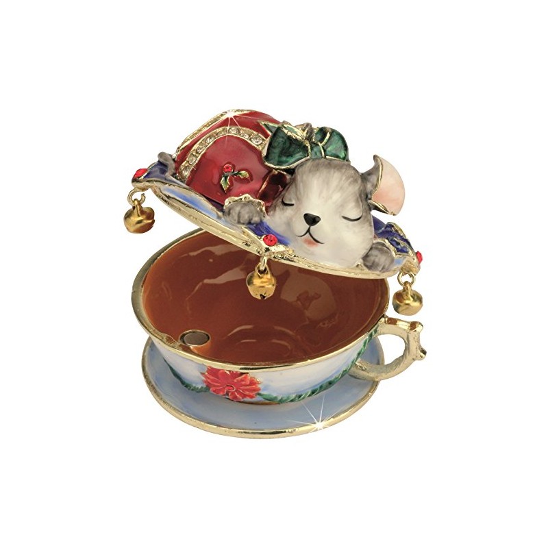 Arora Craycombe Trinkets 6032 Mouse in A Teacup, Multicolour, One