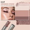 3-Color Gradient Eyeshadow Stick, Waterproof Cream-to-Powder Eye Shadow, Long-Lasting Blendable