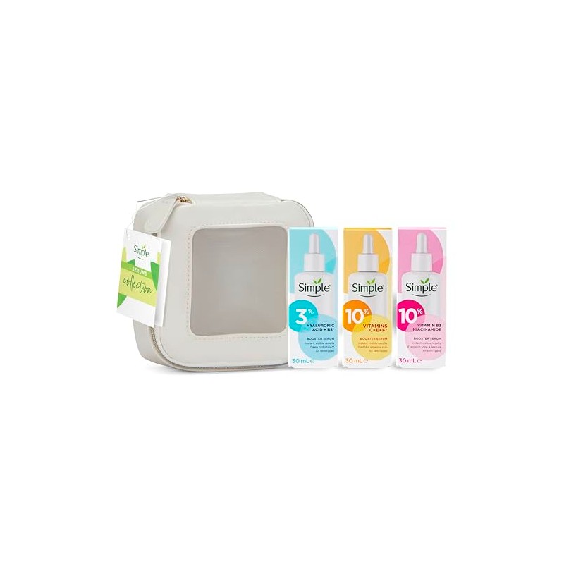 Simple Booster Serum Collection 3 piece Gift Set with a