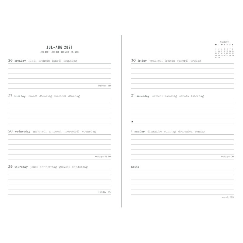 LETTS Celebrate A6 Academic 21.22 Week to View Diary -