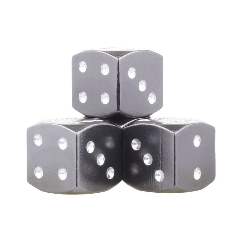 TOMALL Cube Style Valve Caps Grey for Vehicle Motorcycle Bicycle