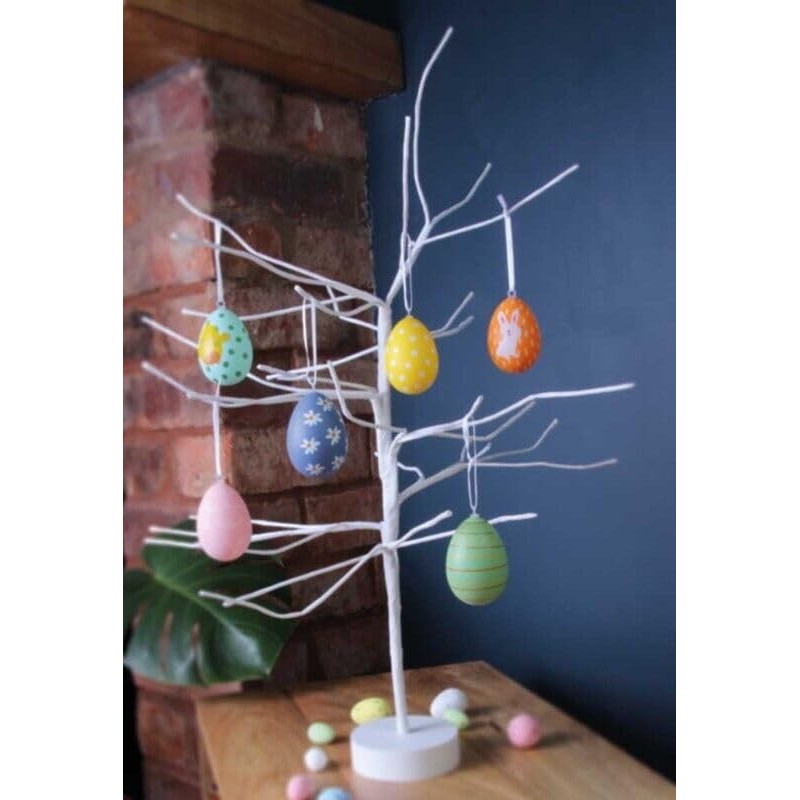 Easter White Twig Birch Table 59cm Tree Easter Eggs Party