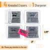 Mr. Pen- Kneaded Eraser, 4 pcs, Gray, Kneaded Erasers for