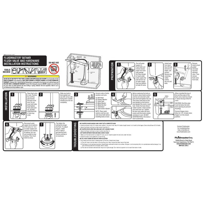 Fluidmaster 507AKP7 PerforMAX Universal High Performance 2-Inch Toilet Flush Valve