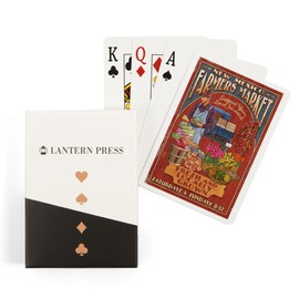 New Mexico, Farmers Market Vintage Sign, Southwestern Style (52 Playing Cards, Poker Size Card Deck with Jokers)