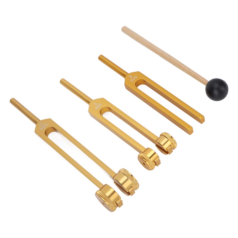 3 Pcs Aluminium Alloy Tuning Fork Set 128 256 512Hz