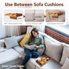 Couch Insert Tray for Middle Seat, Acacia Wood Couch Table
