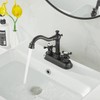 GGStudy Bathroom Faucet Oil Rubbed Bronze 2 Handles 4 Inches
