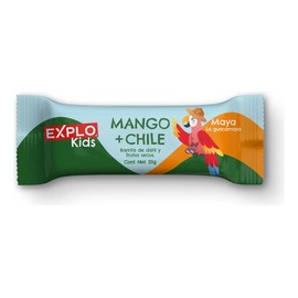 Barras Naturales Infantiles Explo Kids 25g  Mango y Chile  Pack 5  Snack Sin Conservadores Niños