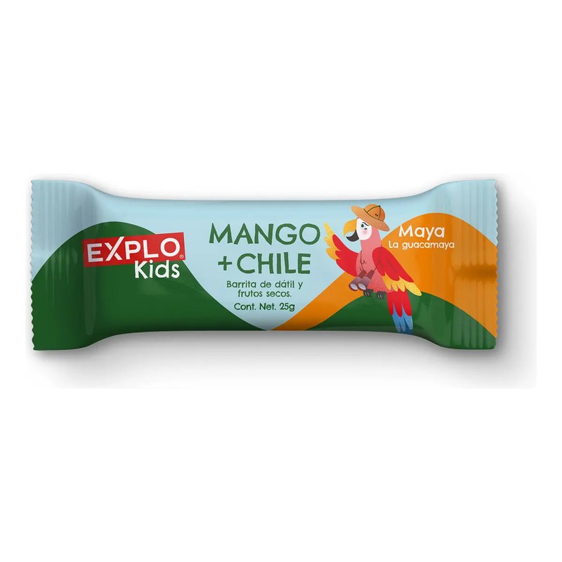 Barras Naturales Infantiles Explo Kids 25g Mango y Chile Pack