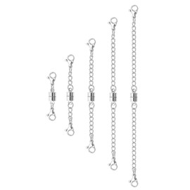 OHINGLT Necklace Extender Magnetic Clasps Chain Extenders for Necklaces,Gold and Silver Magnetic Necklace Clasps and Closures with Bracelet Extension