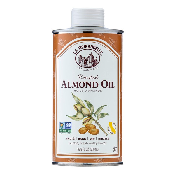 La Tourangelle, Roasted Almond Oil, Artisanal Cooking Oil Rich in Vitamins E, B, and P, Bake, Cook, and Whisk into Marinades and Vinaigrettes, 16.9 fl oz