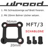 ULROAD For Festool MFT/3 Drilling Template 96 mm DIY Drilling