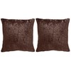 SAFAVIEH Kiki Dark Truffle Throw Pillows (Set of 2), 20"