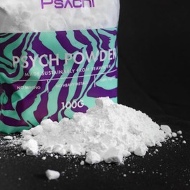 Psychi Psych Powder Climbing Chalk - Seawater Derived Grip Strengthener Gym Chalk for Gymnastics, Climbing, Pole Grip & Calisthenics Fitness - Fits Chalk Bag & Gym Bag - Resealable & Recyclable