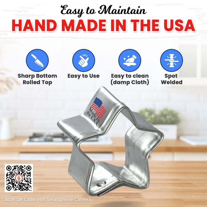 Foose Brand Miniature Star Cookie Cutter 1 in, Tin Plate