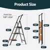 WOA WOA 3 Step Ladder, Ladders for Home, Anti-Slip Pedals,