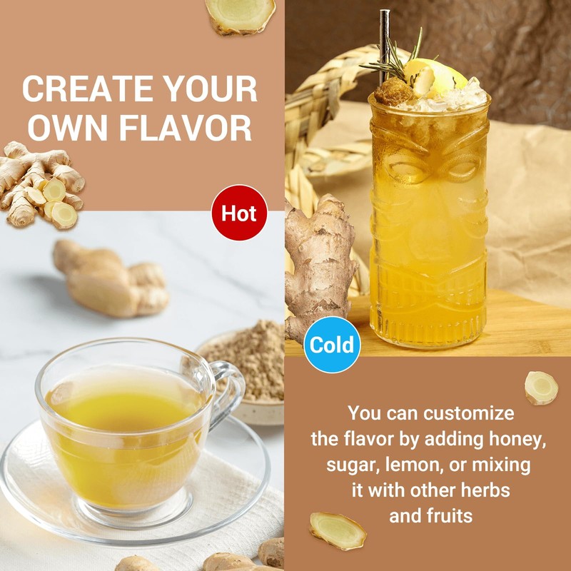 Ginger Root Herbal Tea - Caffeine Free, 50 Tea Bags