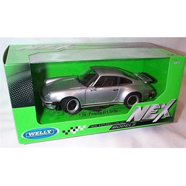 Welly nex models P0RSCHE 911 Turbo Silver vehicle 1:24 scale diecast model