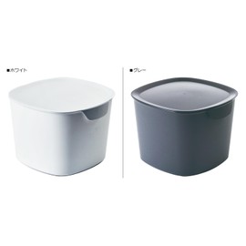 Tidy CE-666-201-7 Bucket Container, Storage Container, White Bucket, Small Storage Container, Lid Included, Translucent, Handle Included