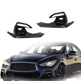 WFLNHB Left & Right Black Fog Light Lamp Bezels Cover Repalcement for Infiniti Q50 Sport 2018-2020 Fog Light Cover Trims 622576HJ0A