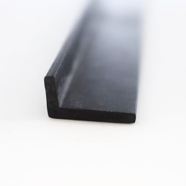 Herco L1011 Extruded Black Neoprene Rubber L-Shaped Corner Angle Gasket Seal - 7/8" x 1/2" x 1/4" x 10 ft.