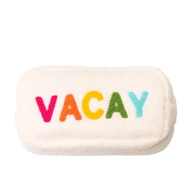 Malibu Sugar Cute Makeup Bag VACAY Logo Pouch Adorable Makeup Bag for Tweens Teens and Women Perfect Cosmetic Bag or Travel Organizer