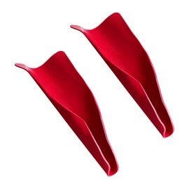 Gasedin 2PCS Flexible Draining Tool Oil Funnel, Multi-Purpose Foldable Funnel Oil Guide Plate Spill-Free Oil Filling, Reusable Flexible Oil Change Draining Tool for Car Motorcycle (Red)