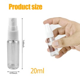 GAADSKCER 2 Pack Spray Bottle, 0.7 oz/20ml Small Plastic Spray Bottles, Travel Size Spray Bottle, Fine Mist Spray Bottles (2)