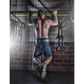 Fire Team Fit Weighted Belt with Chain, for Pullups, Dips, Weight Lifting, Powerlifting, & Cross Training