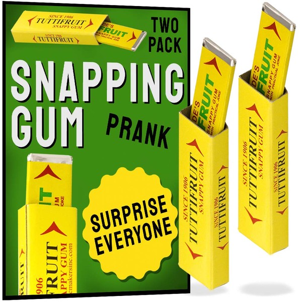 Adams Pranks and Magic - Snapping Gum Prank - Classic Novelty Prank Toy - 2 Pack