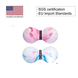 FITZELAR ダブルラクロスマッサージボール 筋膜リリース用 SGS認定 腰の奥の足に深部組織をマッサージする トリガーポイント筋肉の結び目 ピーナッツマッサージボール