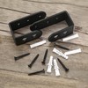 4 Pcs Door Barricade Brackets, Door Barricade Clamps U Brackets,