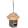 Hand Made Birdhouse Covered Resin Bird Feeder for Home Garden