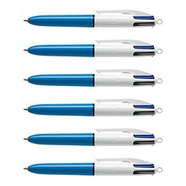 BIC Mini Ballpoint Pen 4 Colours 0.4mm Pack of 6